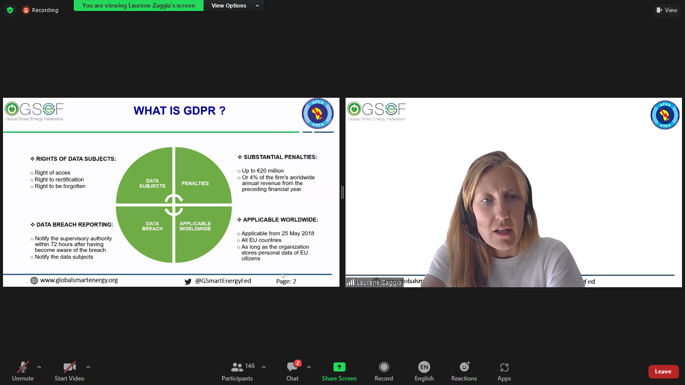 GSEF-APUA International Webinar on "Data Protection for Power Utilities"