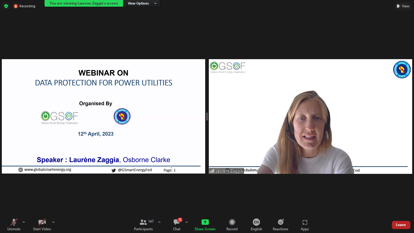 GSEF-APUA International Webinar on "Data Protection for Power Utilities"